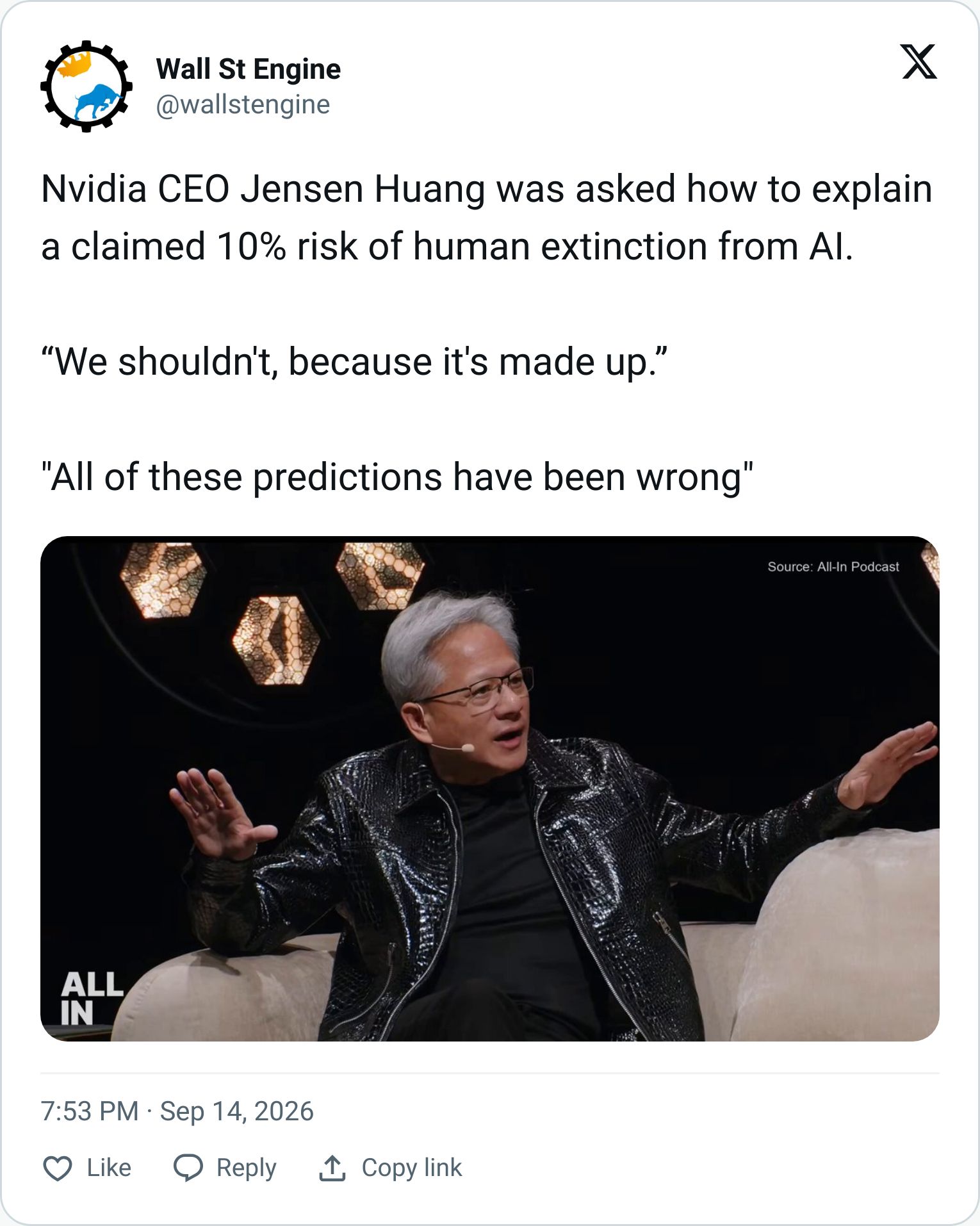 Tweet screenshot