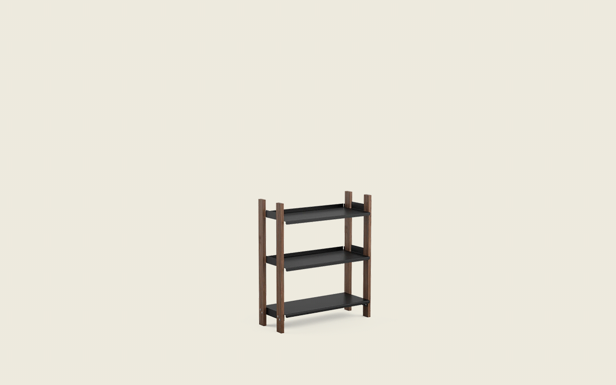 An array of possibilities. The Shelving System comes in a range of sizes and colors.