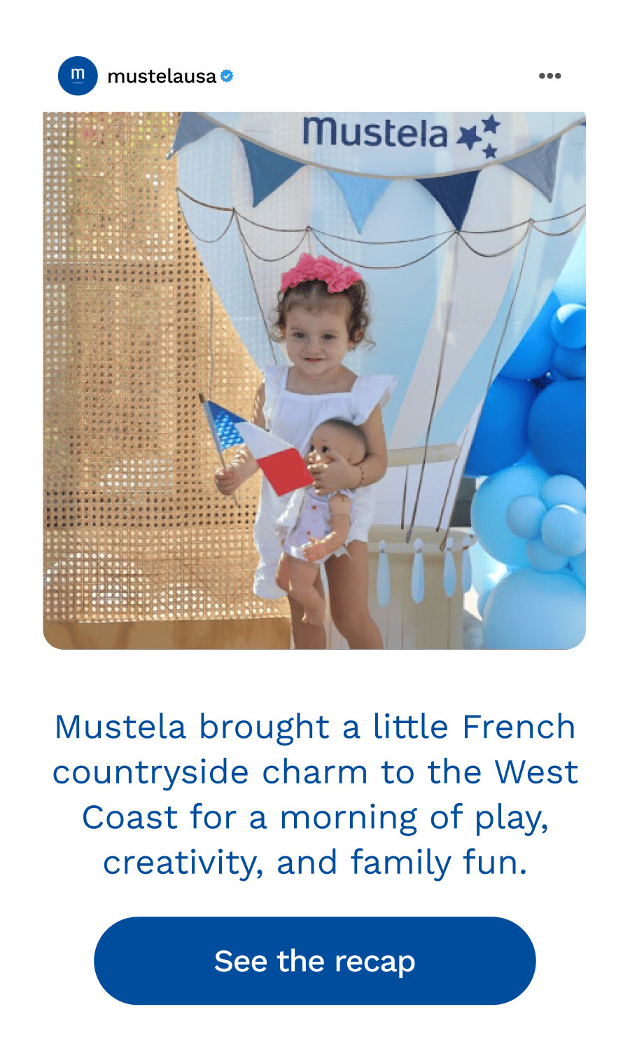 Mustela brought a little French countryside charm to the West Coast for a morning of play, creativity, and family fun. | See the recap