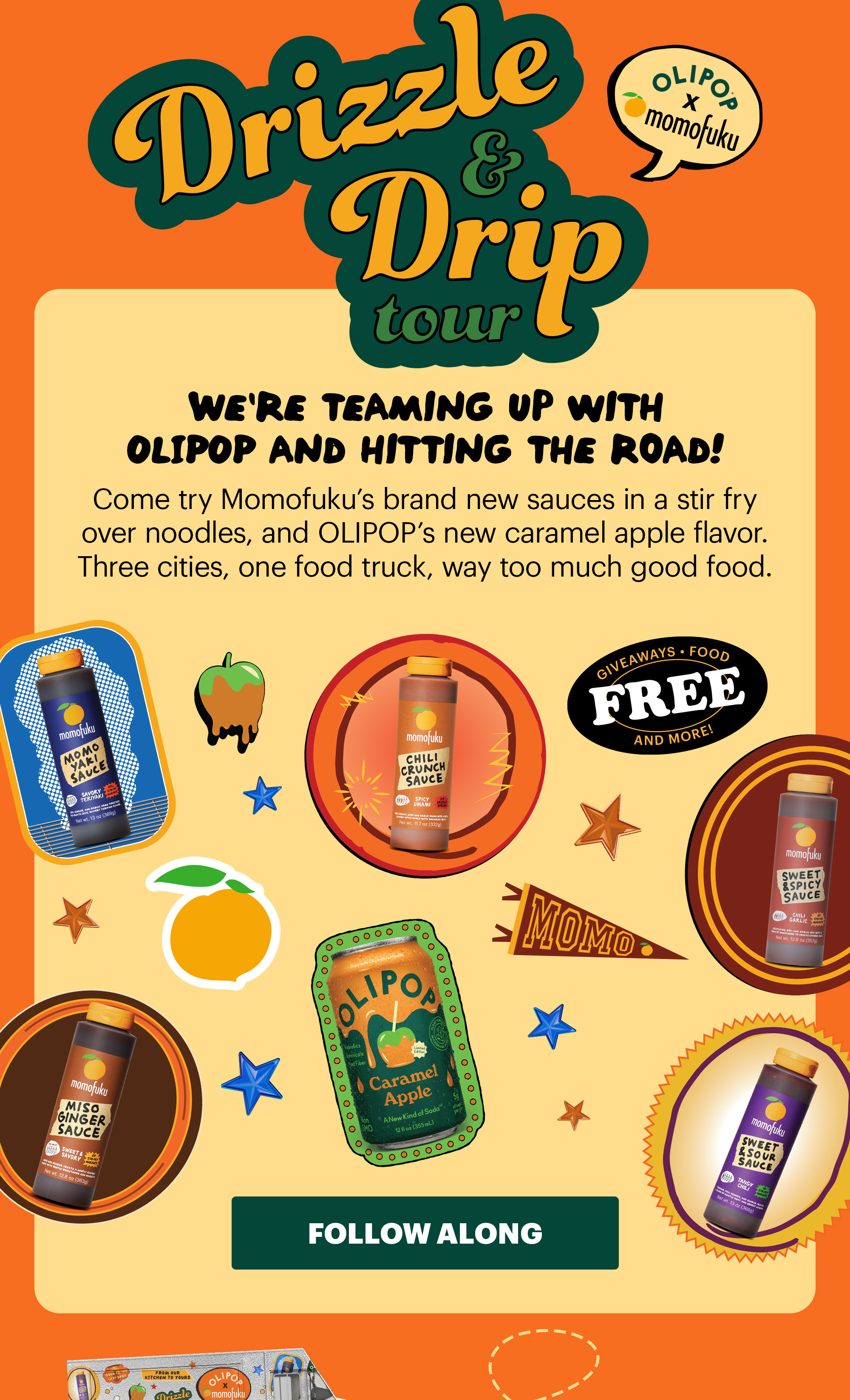 HEADER: Meet the lineup SUB-HEADER: Five New Sauces CTA: FIND IN STORE