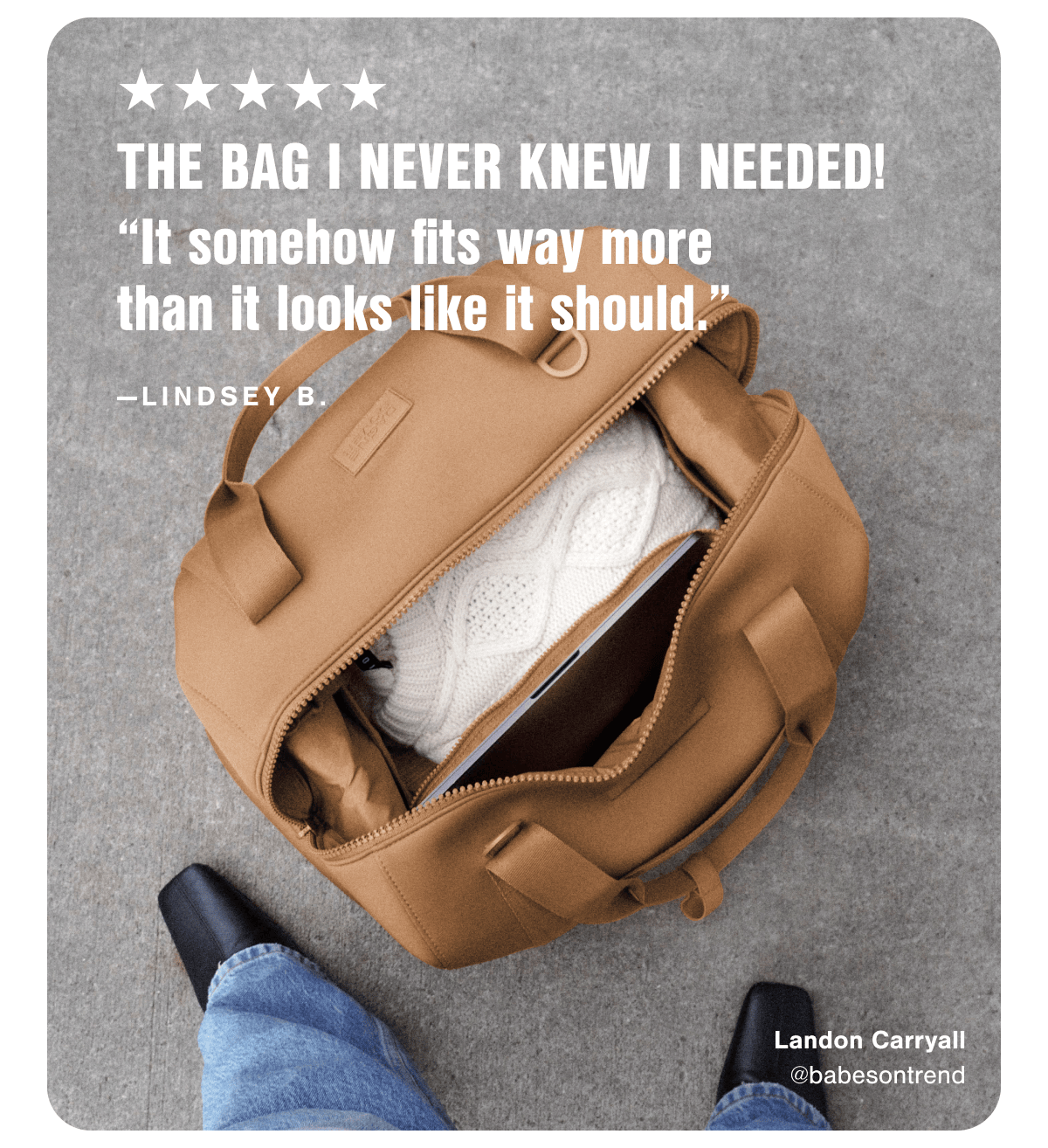 "It somehow fits way more than it looks like it should." &mdash;Lindsey B on the Landon Carryall.