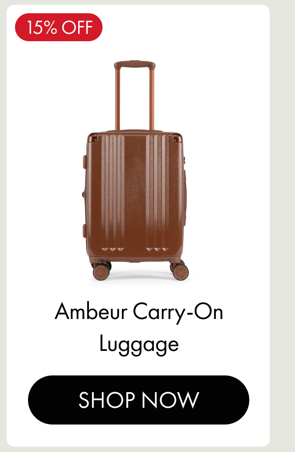 15% OFF | Ambeur Carry-On Luggage | SHOP NOW