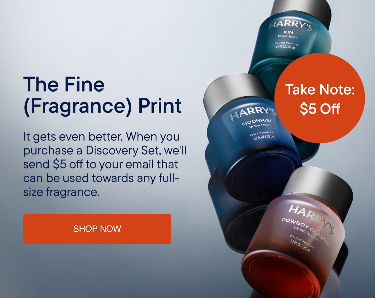 $5 off to your email when you purchase a Discovery Set. Shop Now
