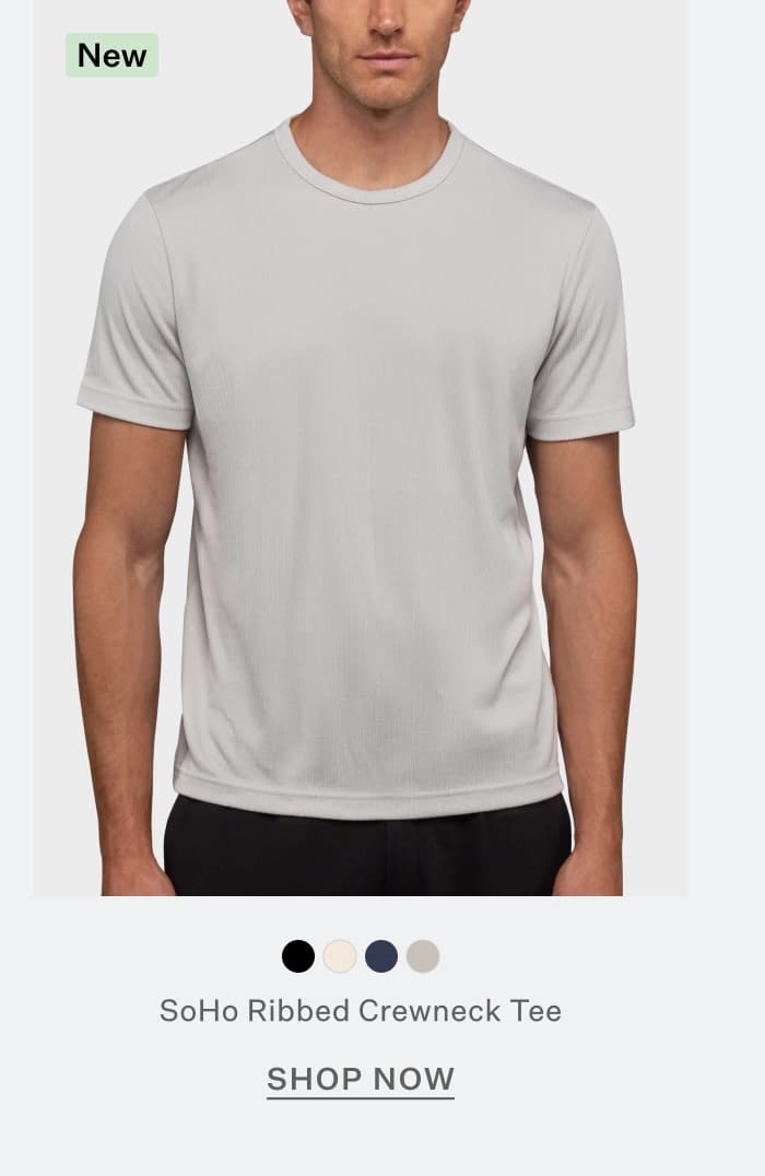 SoHo Ribbed Crewneck Tee