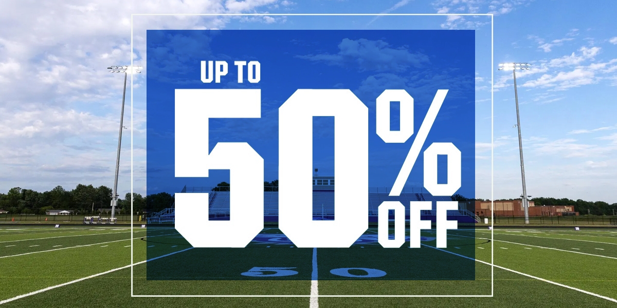 Up to 50% off.