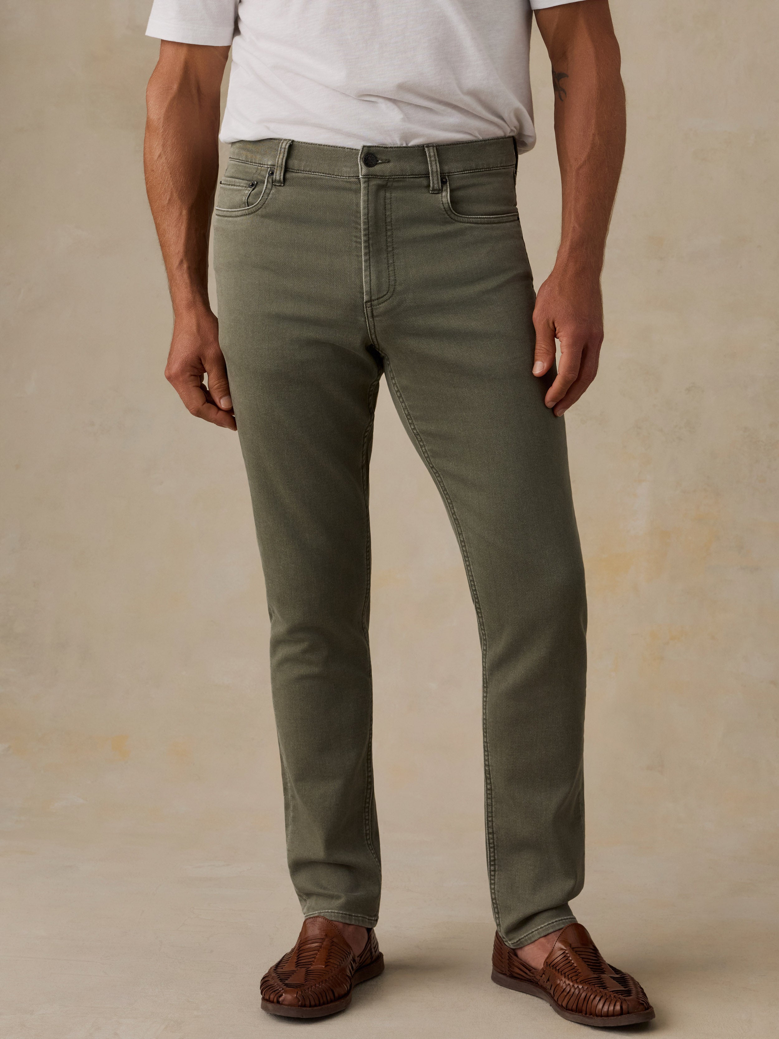 Image of Stretch Terry 5-Pocket Pant - Pine Forest