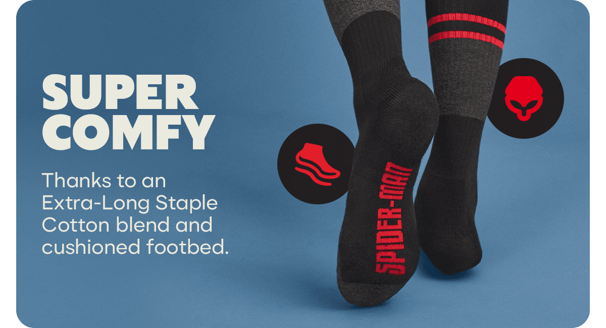 SUPER COMFY. Thanks to an Extra-Long Staple Cotton blend and cushioned footbed.