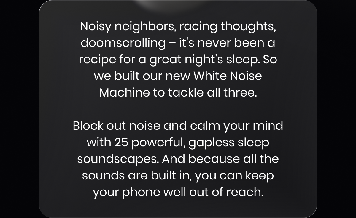 Introducing the new White Noise Machine