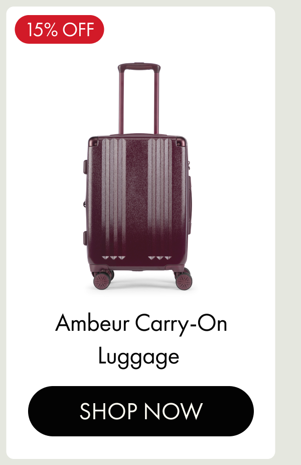 15% OFF | Ambeur Carry-On Luggage | SHOP NOW