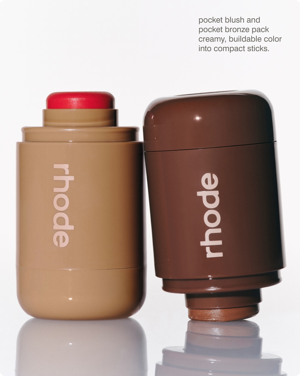 Pocket Blush and Pocket Bronze pack creamy, buildable color into compact sticks.