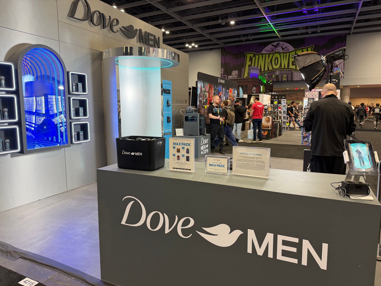 Dove Men+Care's booth at NYCC
