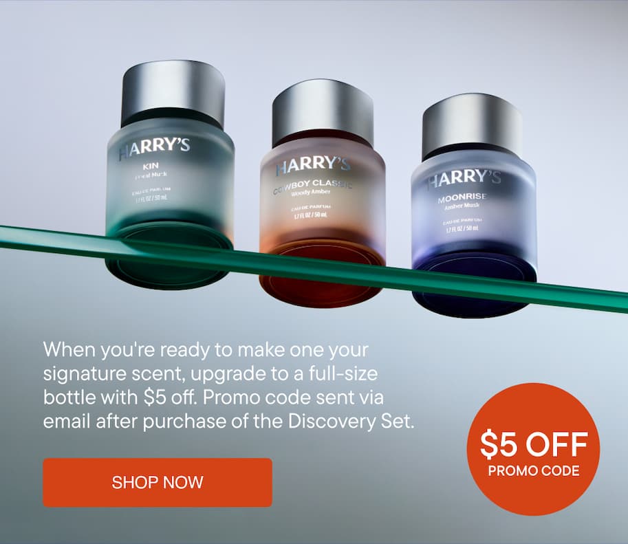 When you're ready to upgrade to a full size bottle, get five dollars off after purchasing a discovery set. 