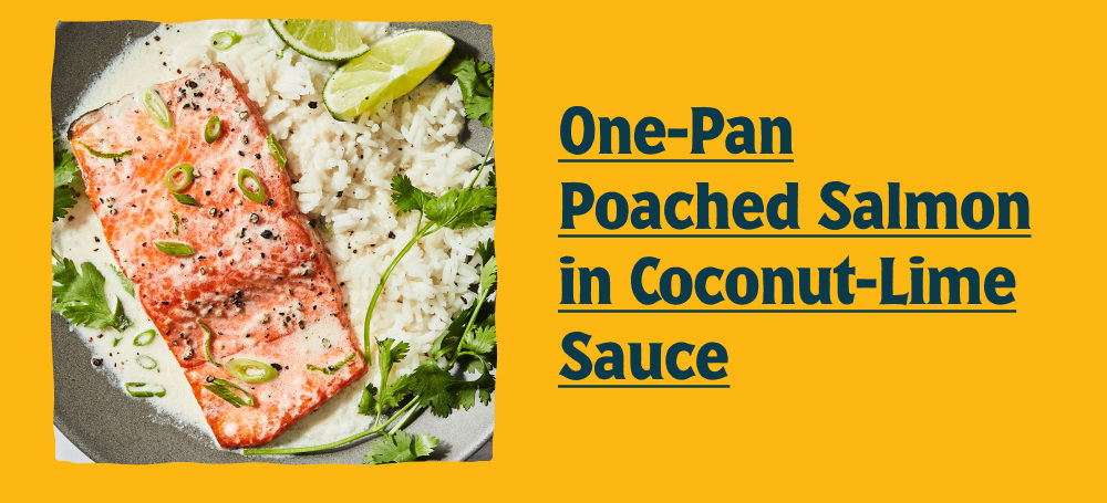 One-Pan Poached Salmon in Coconut-Lime Sauce