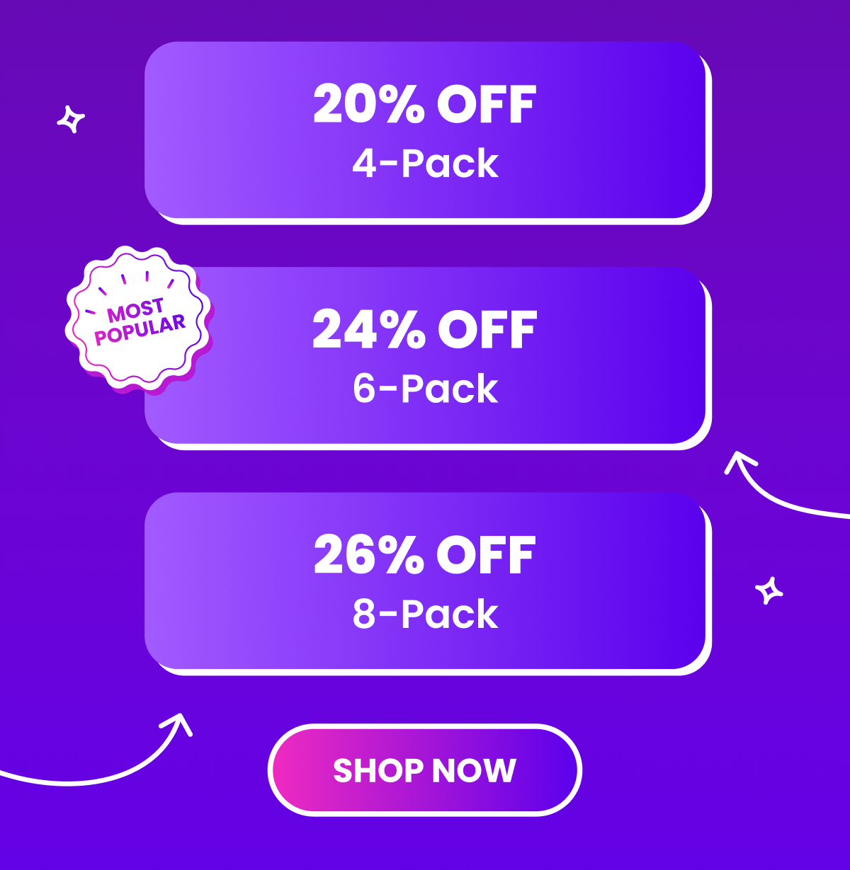 Up to 26% off