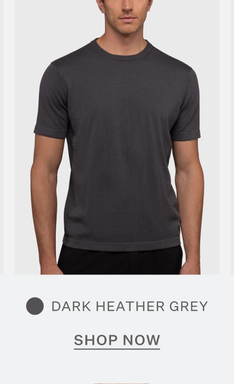 Riviera Luxe Knit Crewneck Tee - Dark Heather Grey