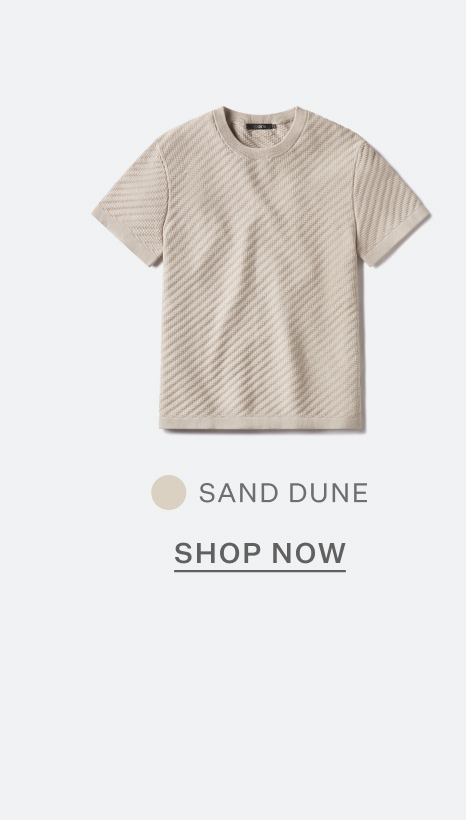 Riviera Knit Textured Tee - Sand Dune