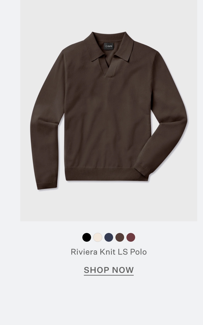 Riviera Knit Long Sleeve Polo