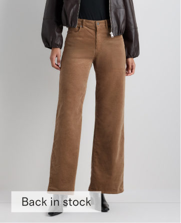 Organic Stretch Corduroy Wide Leg Pants