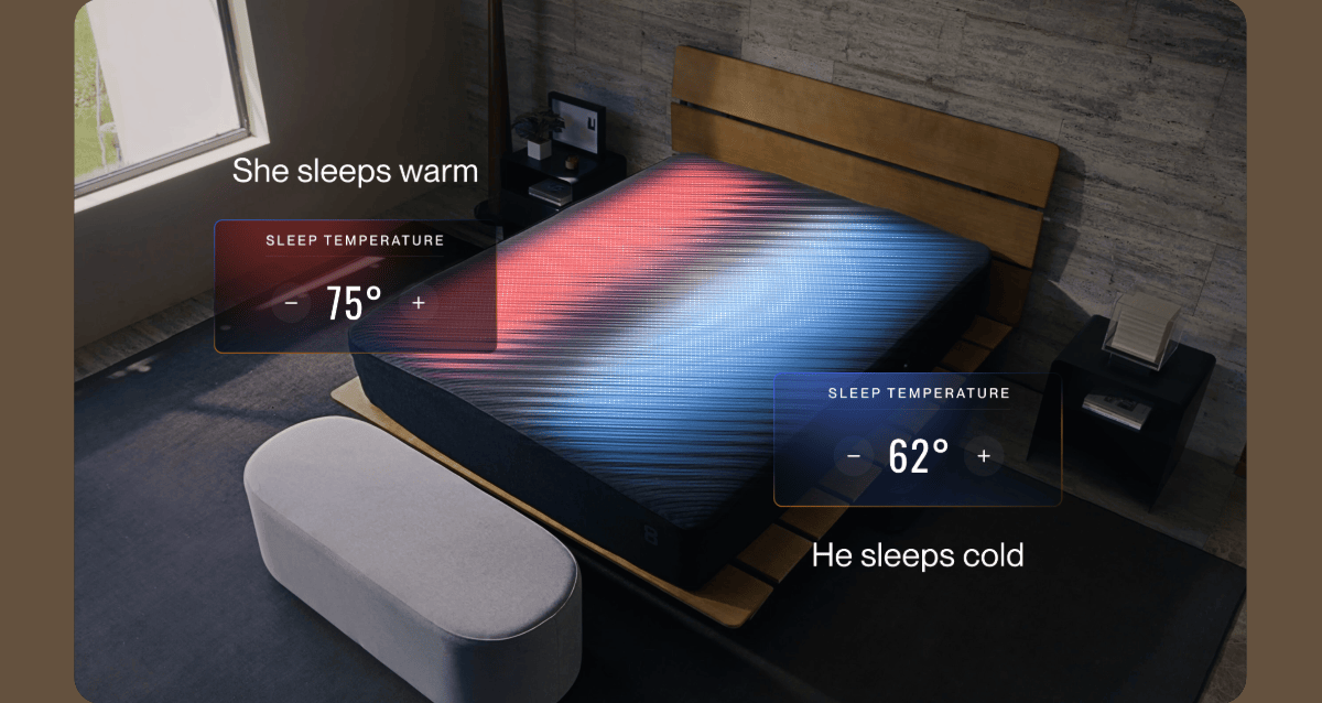 She sleeps warm, He sleeps cold