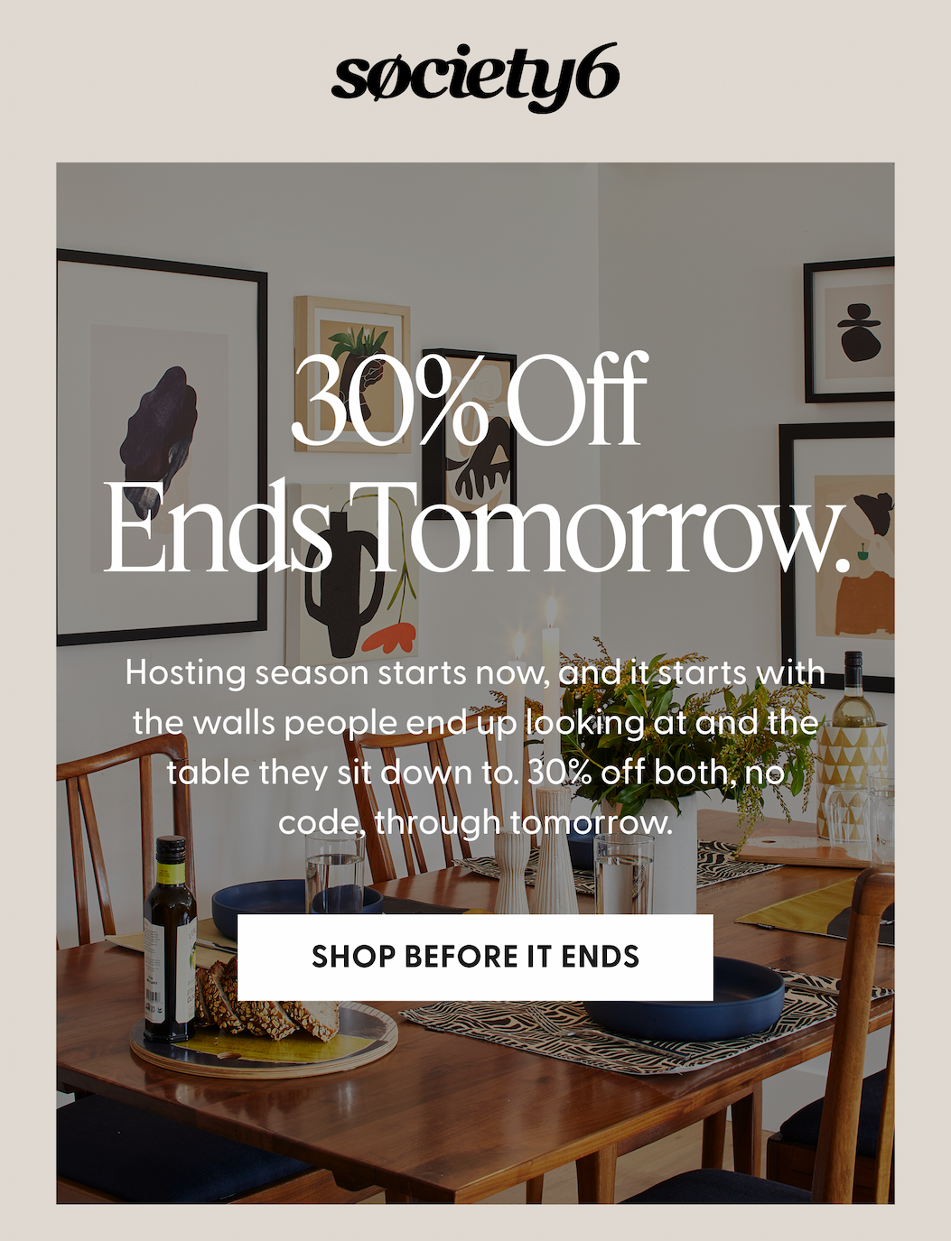 30% Off Ends Tomorrow.
