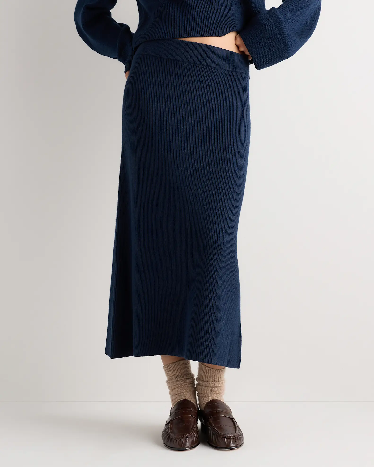 Australian Merino Wool Midi Skirt