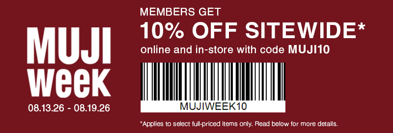 Shop 10% Off Sitewide with Code MUJI10!