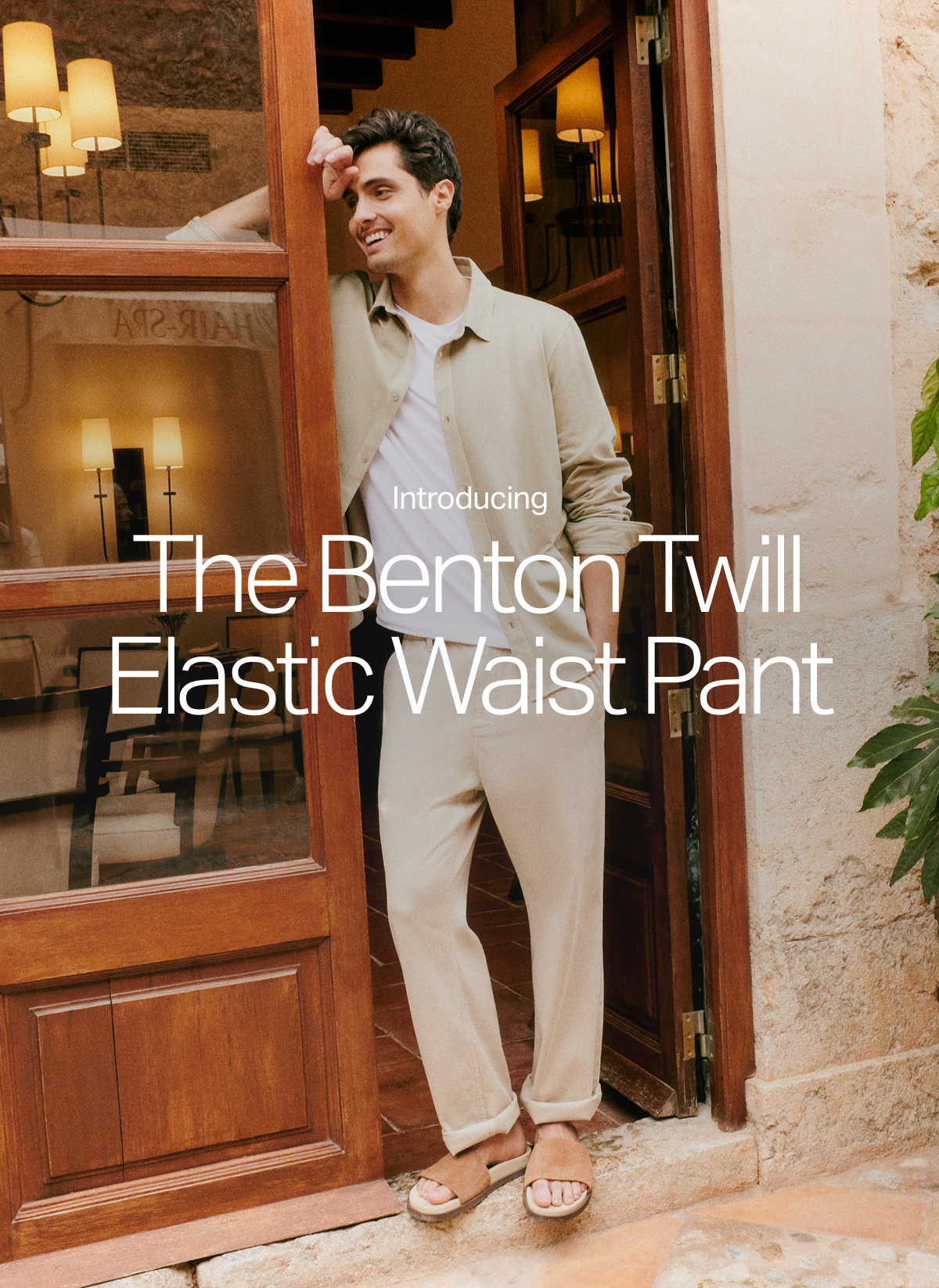 Introducing The Benton Twill Elastic Waist Pant