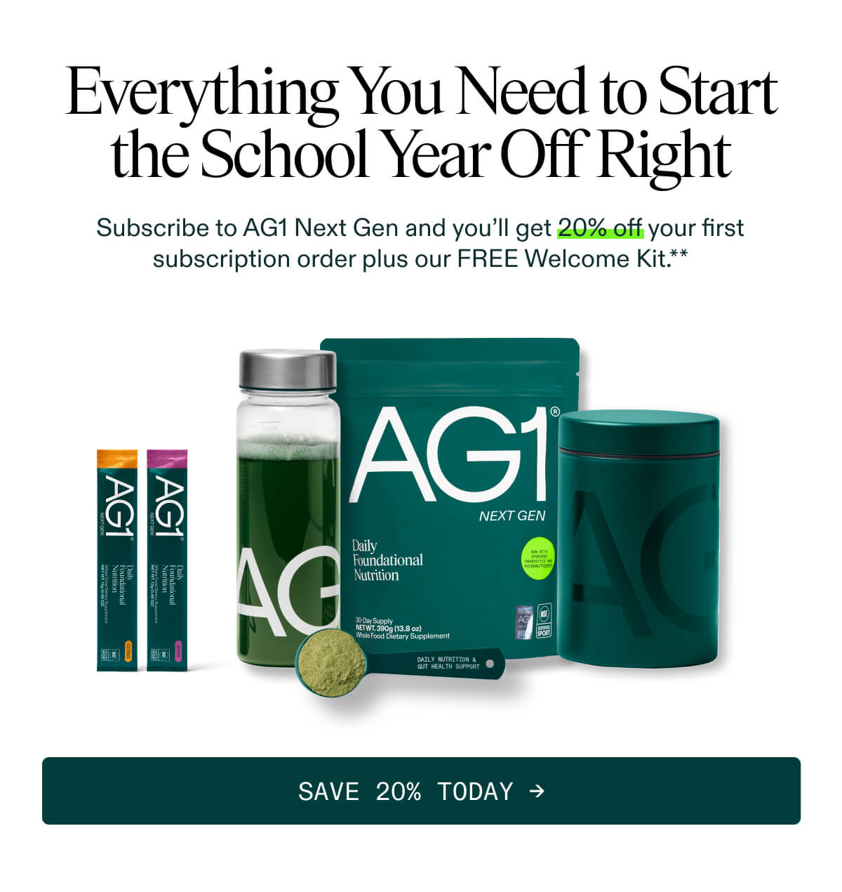 Save 20% Today And Start The School Year Right
