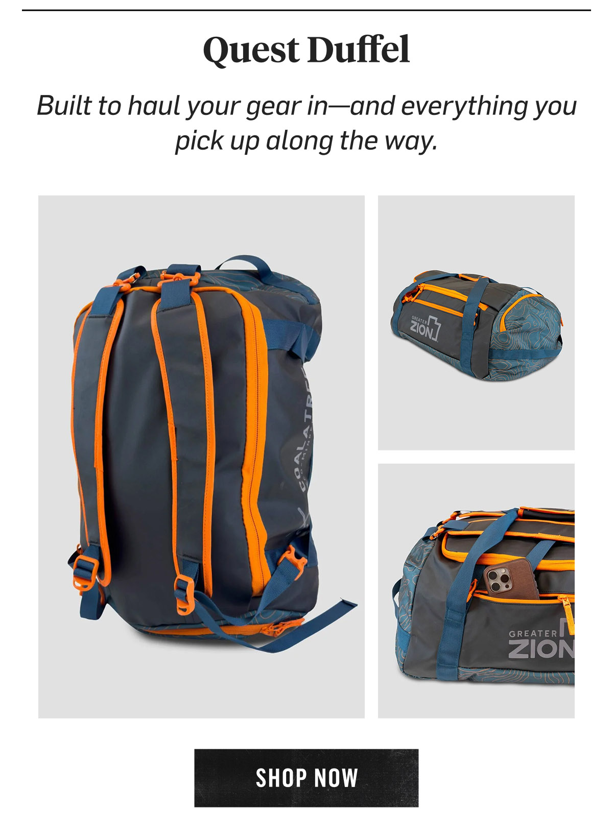 Coalatree Quest Duffel: built to haul your gear in, and everything you pick up along the way. Shop Now!