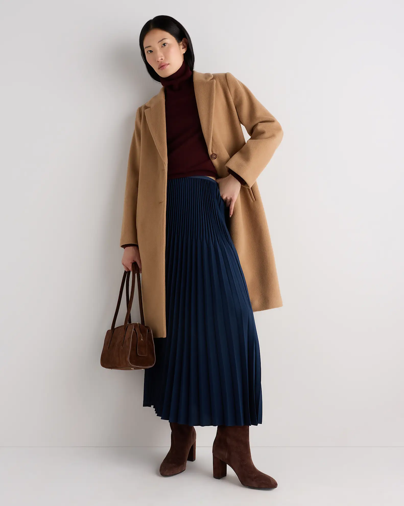 Wool Cashmere Classic Single-Breasted Coat