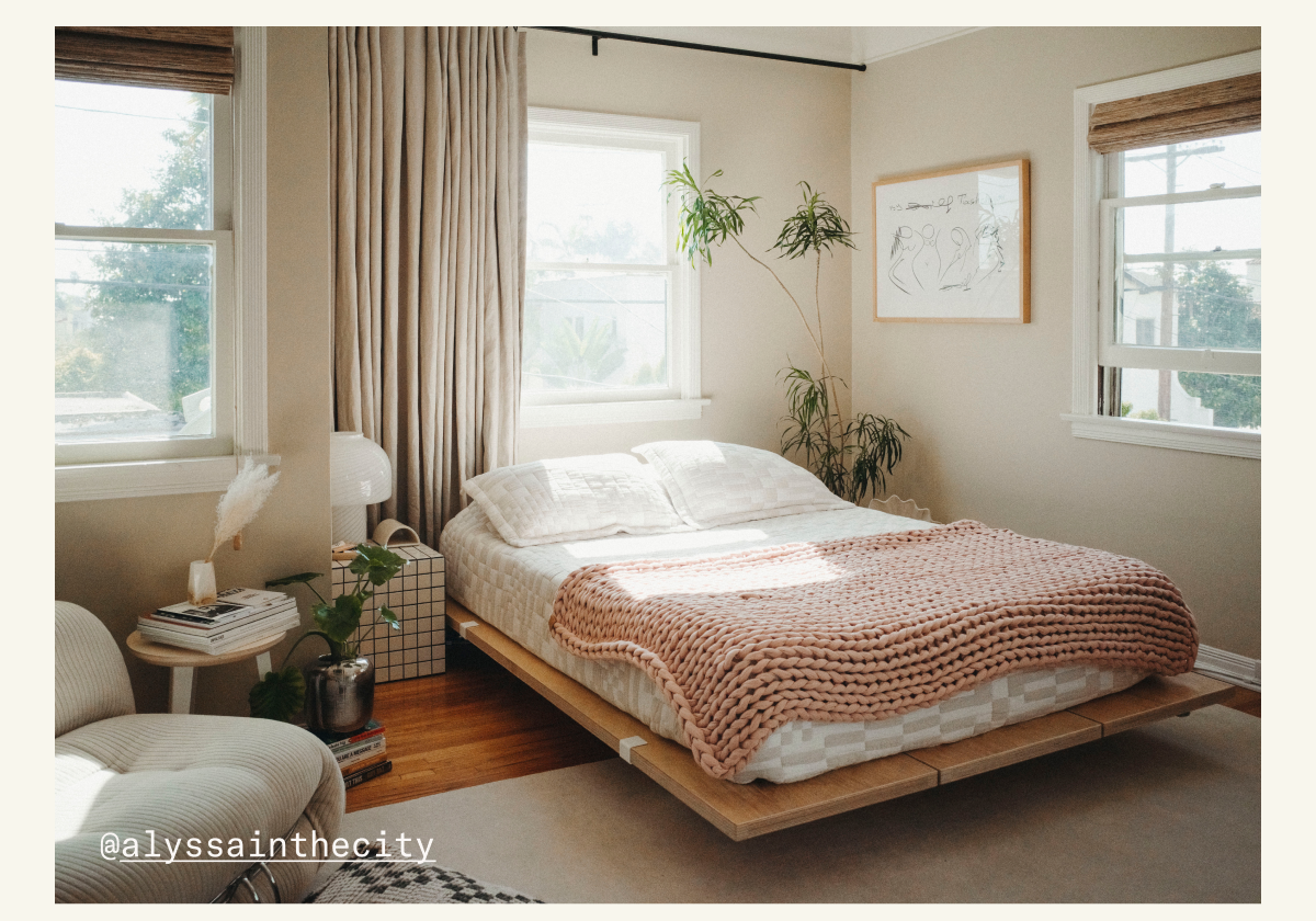 The Bed Frame, styled by Alyssa Coscarelli (@alyssainthecity)