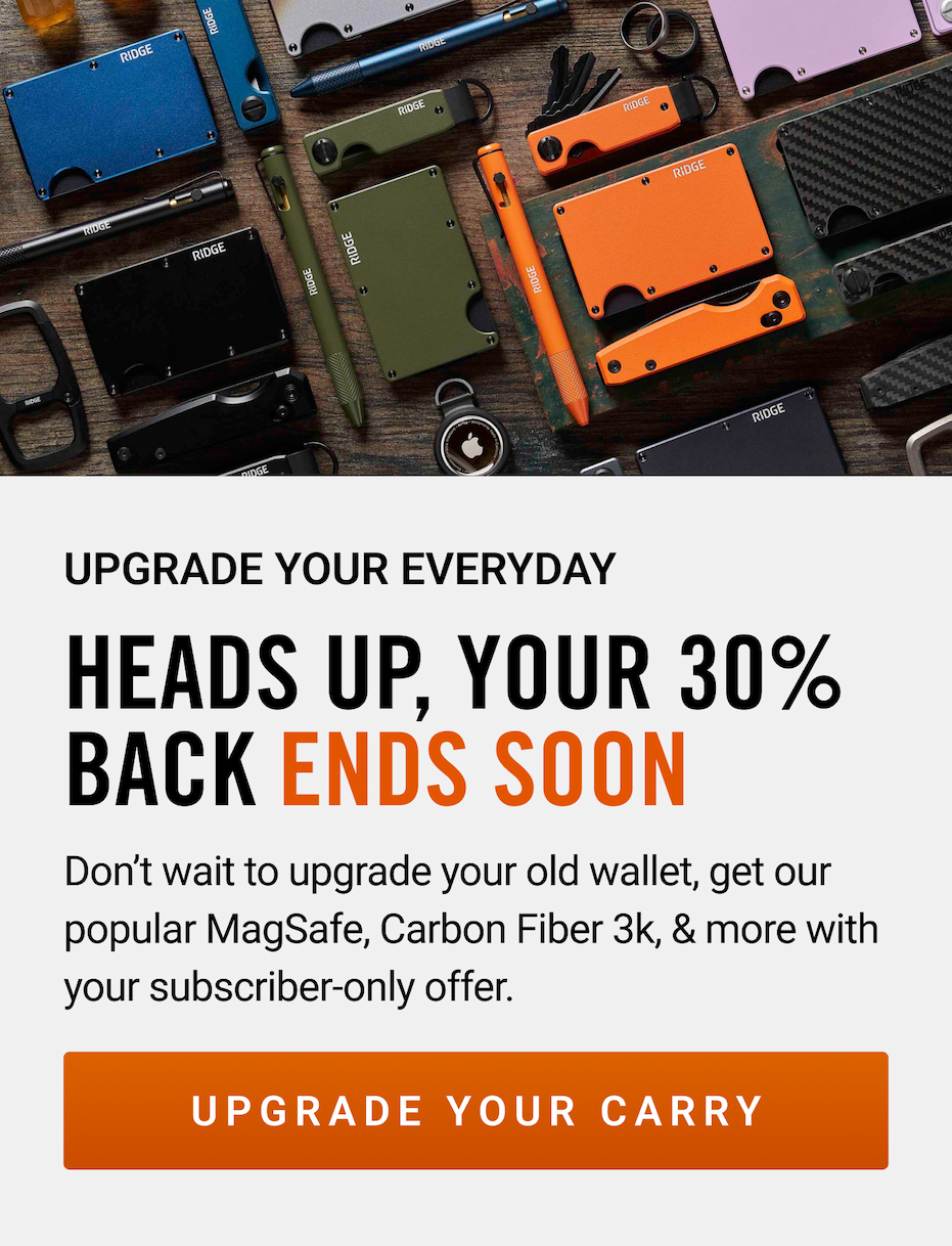 Your 30% back is expiring