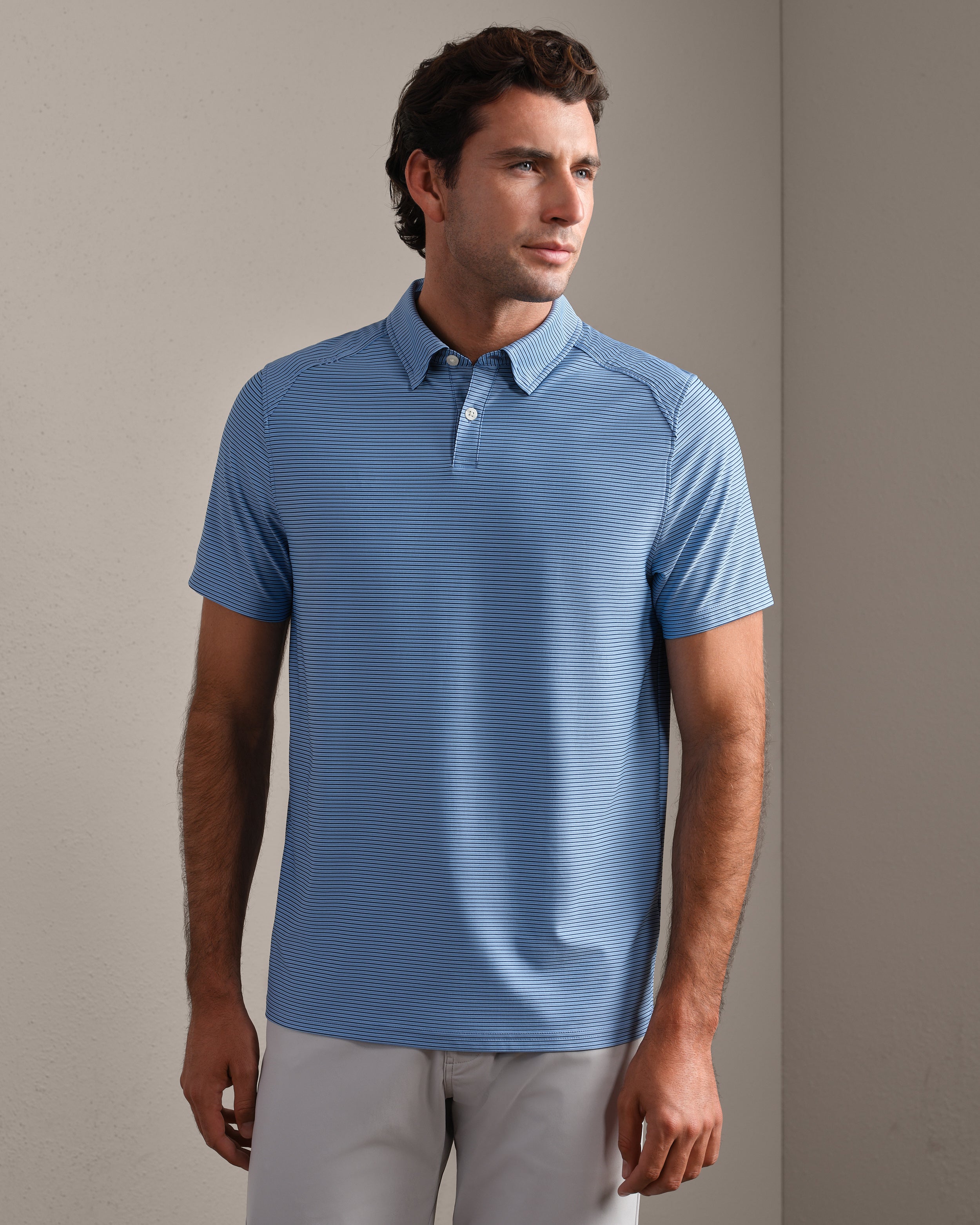 Image of Commuter&reg; Polo -- Arctic Blue Stripe
