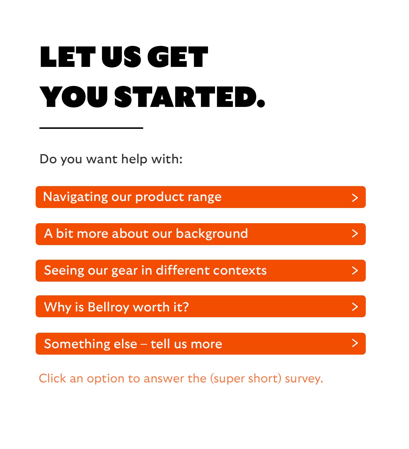 Let us get you started. 