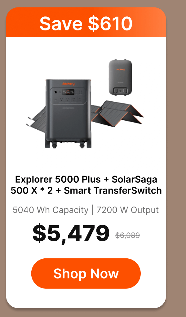 Explorer 5000 Plus + SolarSaga500 X * 2 + Smart Transfer Switch