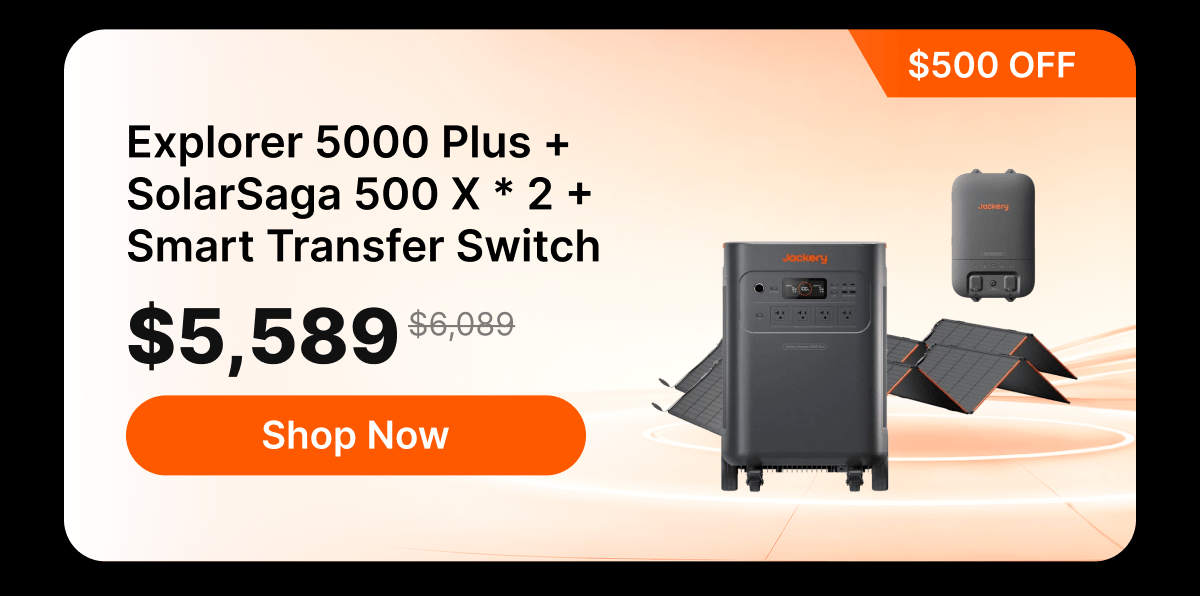 Explorer 5000 Plus +SolarSaga 500 X * 2 +Smart Transfer Switch
