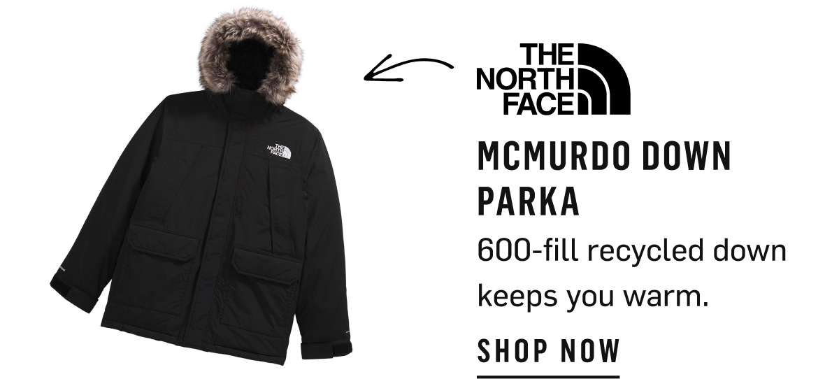 The North Face McMurdo Down Parka: 600-fill recycled down keeps you warm. Shop Now!