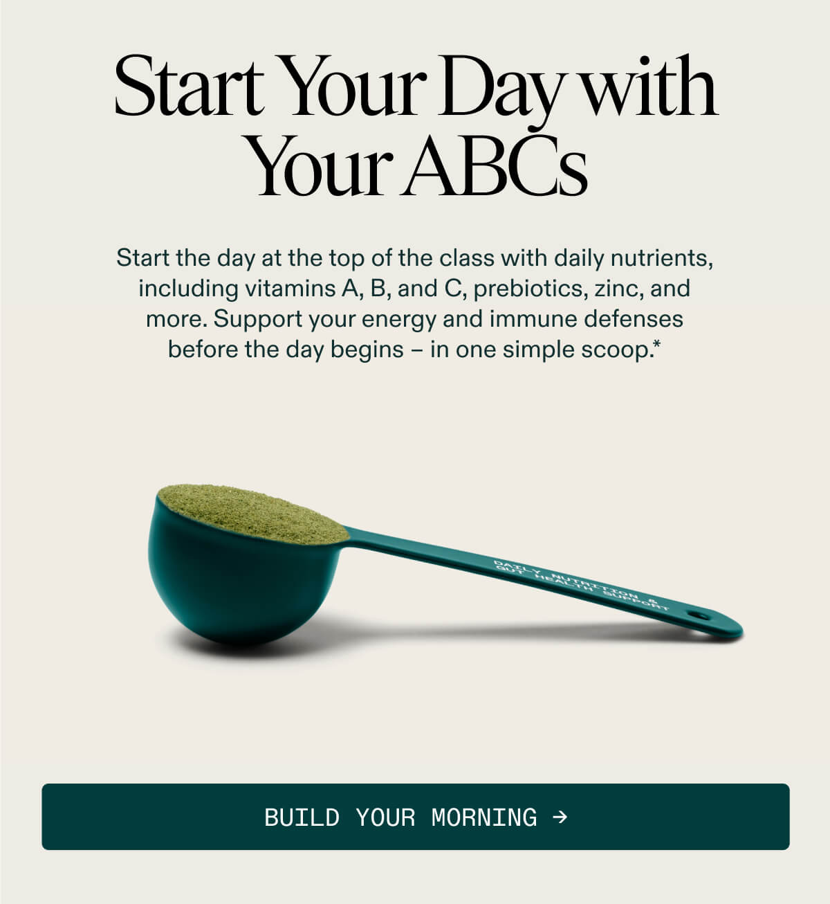 Start your day with your ABC's