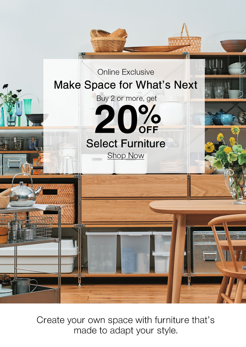Shop Furniture, Buy 2+, Get 20% OFF