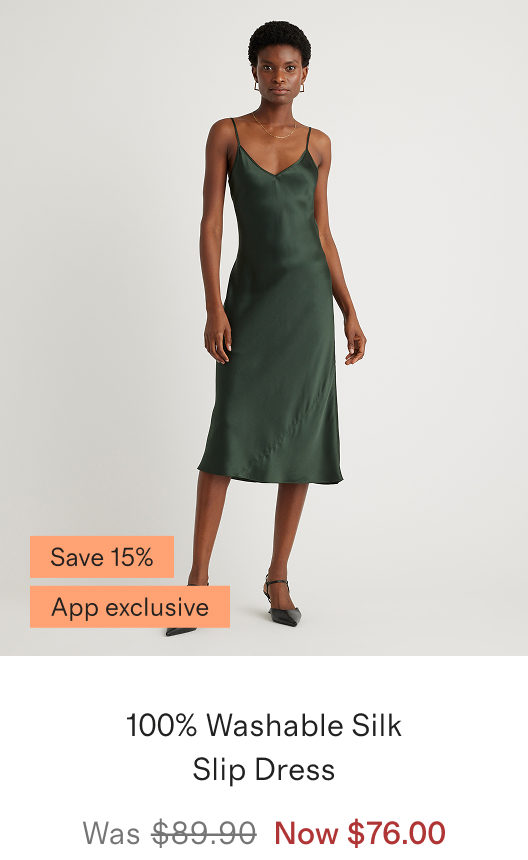 100% Washable Silk Slip Dress