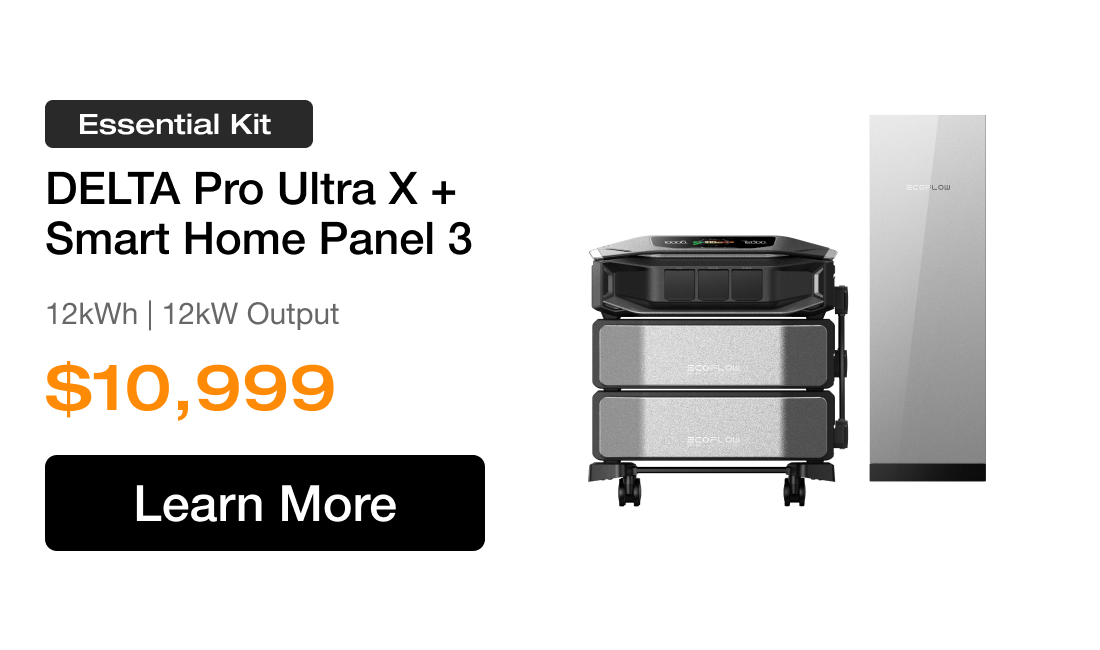 Essential Kit DELTA Pro Ultra X + Smart Home Panel 3 12kWh | 12kW Output $10,999 