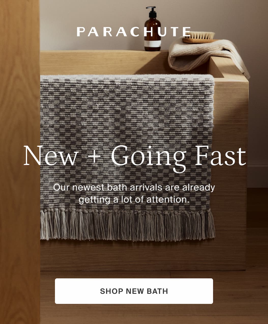 parachute home, new & going fast, shop new bath