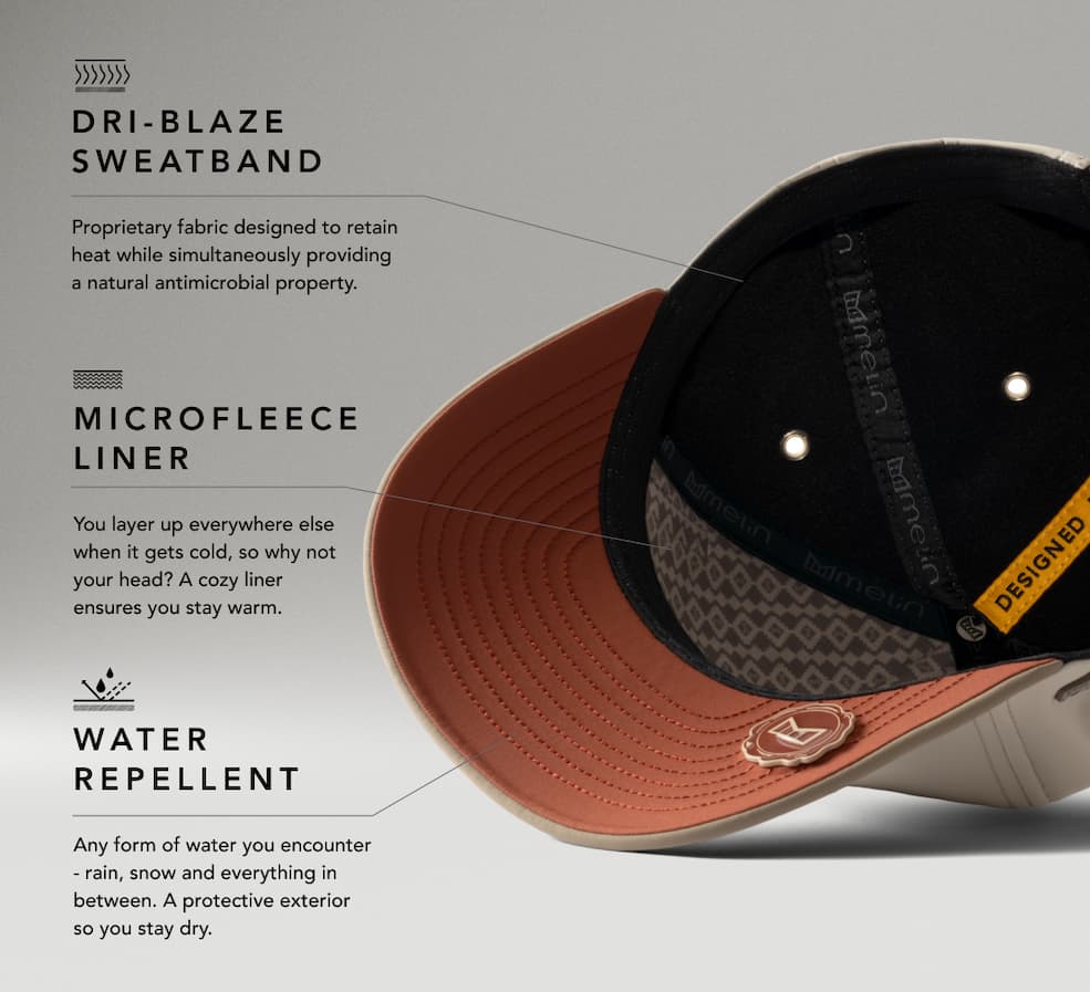 Dri-Blaze Sweatband, Microfleece Liner, and Water Repellent Exterior