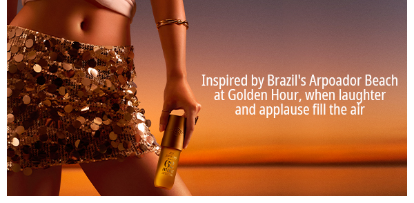 Inspired by Brazil's Arpoador Beach at Golden Hour. 