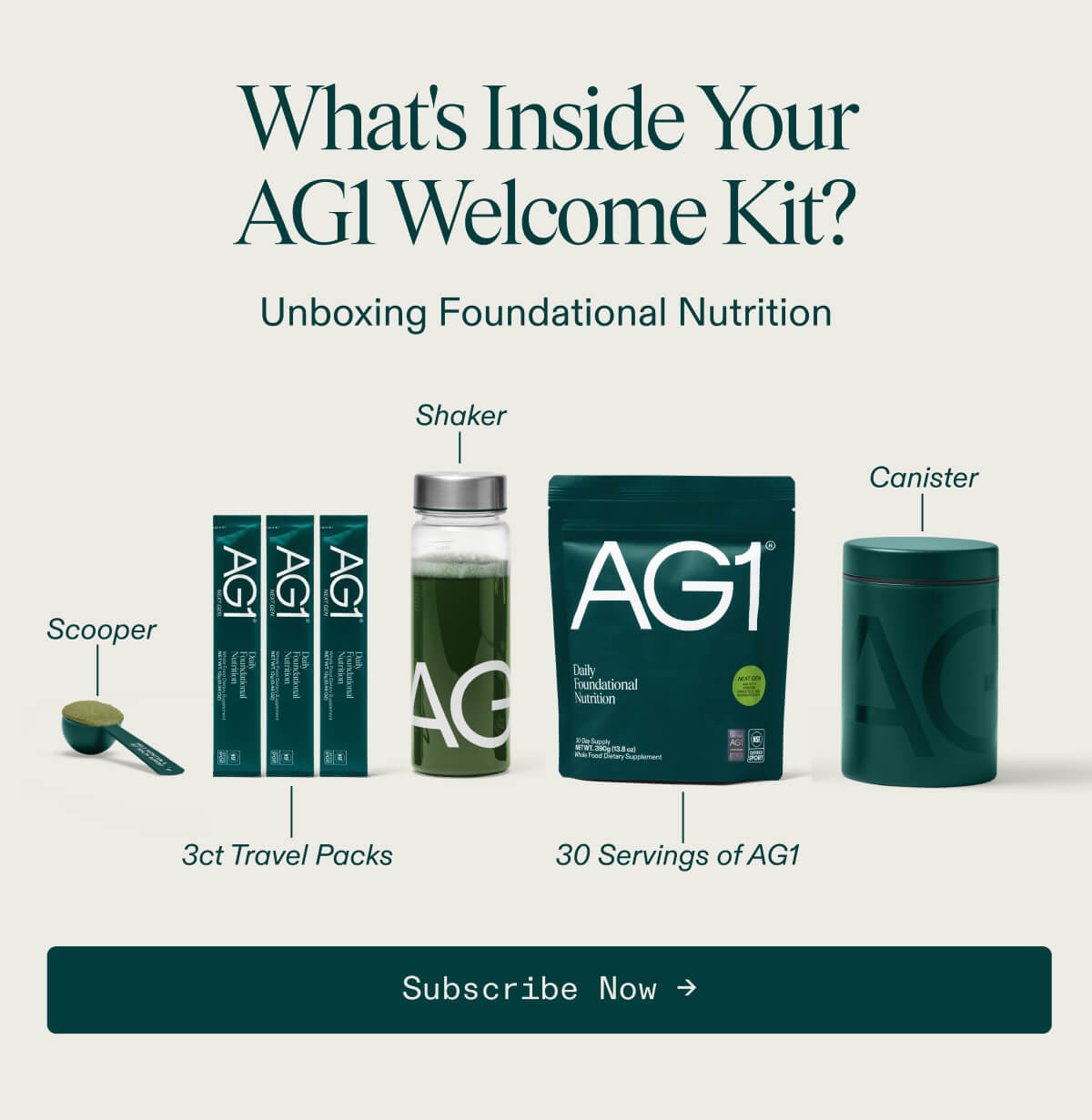 What's inside your AG1 Welcome Kit?