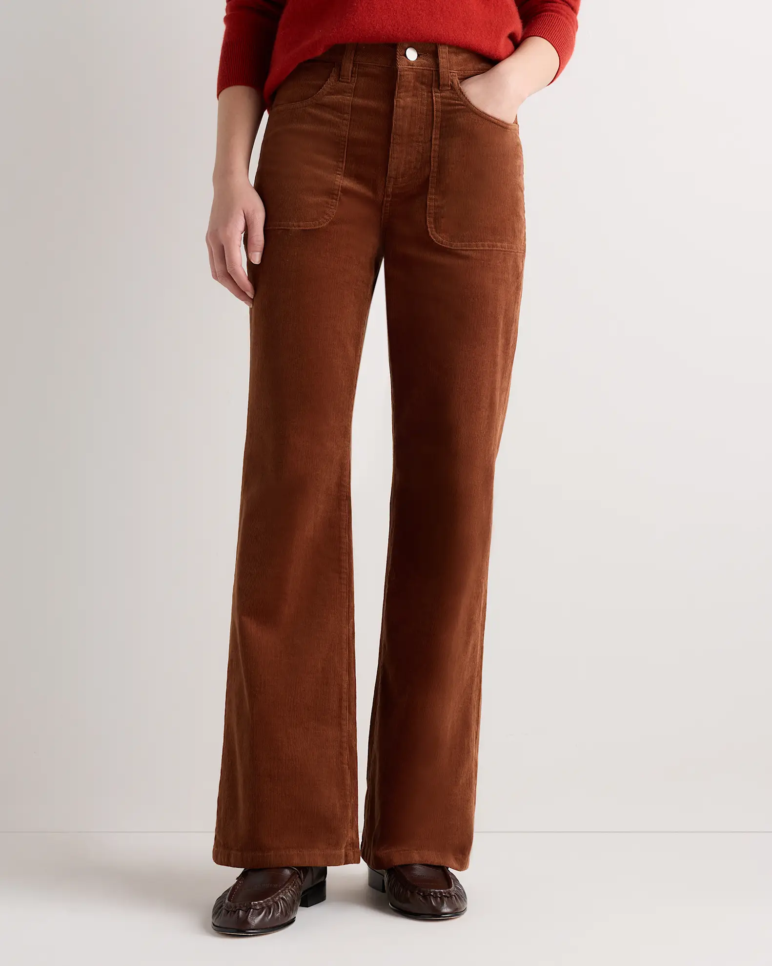 Organic Stretch Corduroy Flare Pants