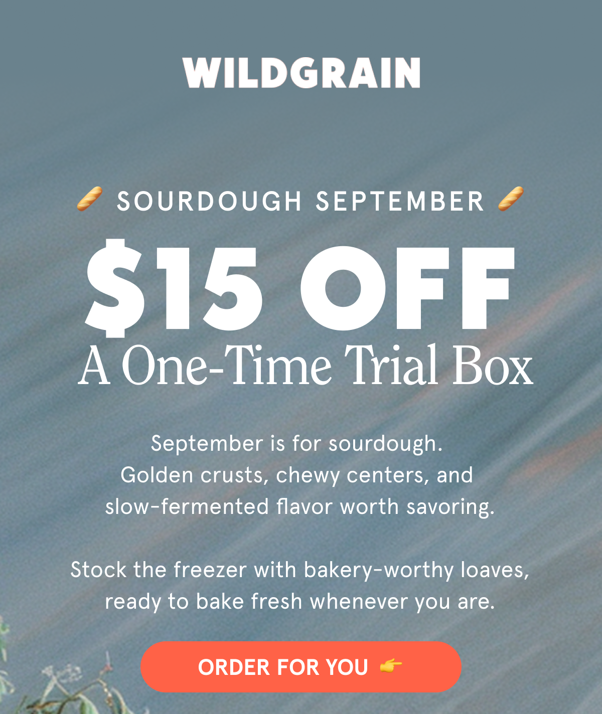 Loooooong Weekend. Short Prep. Labor Day weekend is almost here,  and there are just 3 days left to order.  For a limited time, get $30 off a One-Time  Box - no subscription needed!  Make the long weekend easy with breads, pastas, and pastries ready in 25 minutes or less. ORDER FOR YOU 👉