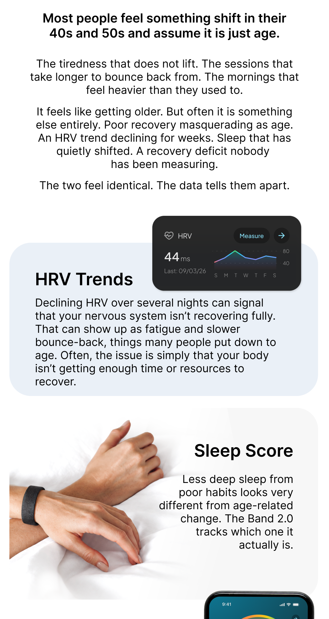 Poor recovery can feel just like getting older, but the data tells them apart