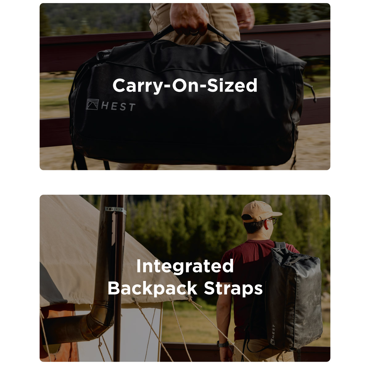 Carry-On Sized, Integrated Back Straps...