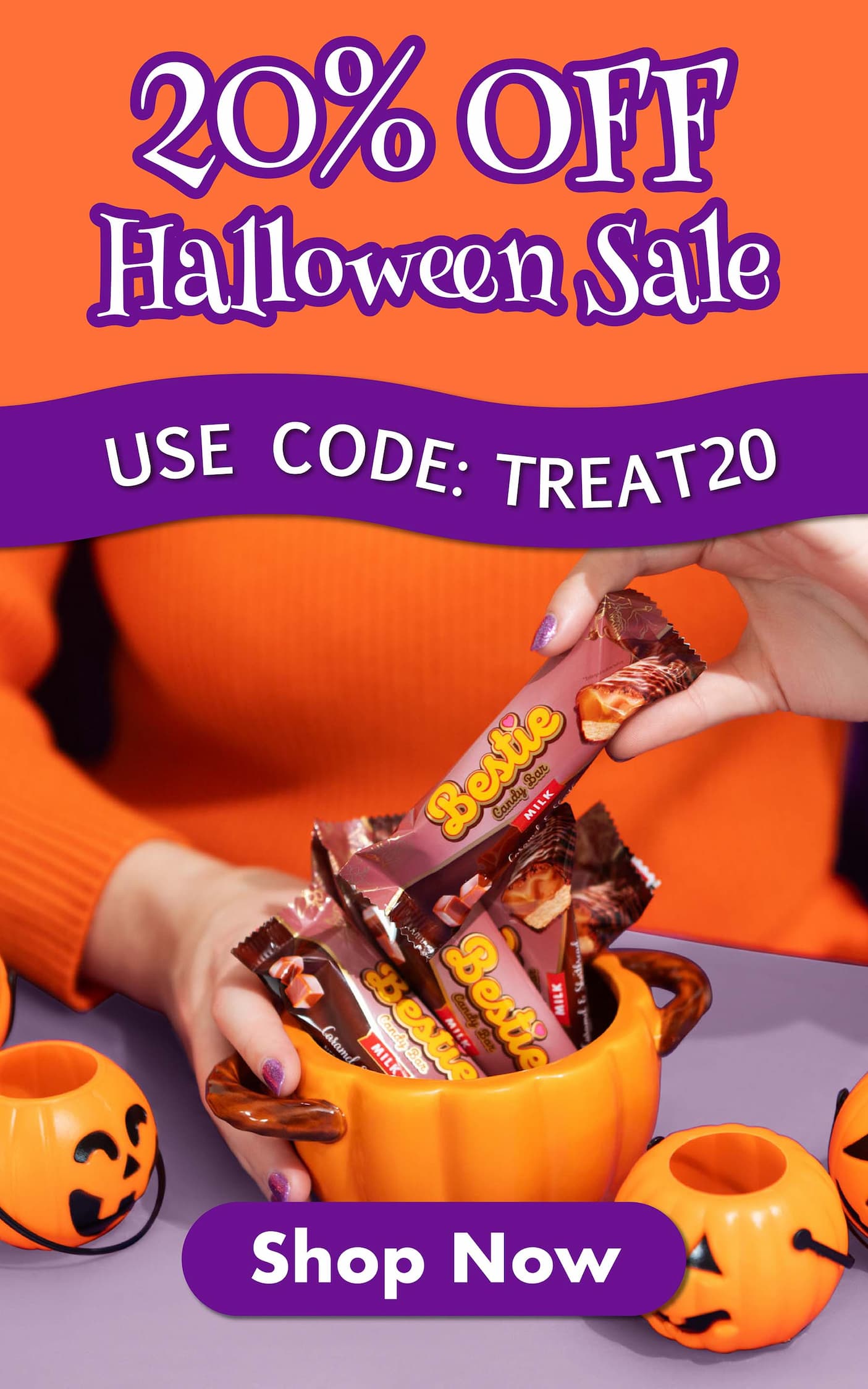 ChocZero Halloween Sale. 20% off your order with code TREAT20.